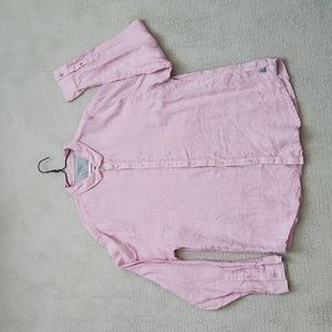 Men's XXL Calvin Klein Jeans long sleeve Linen button up shirt